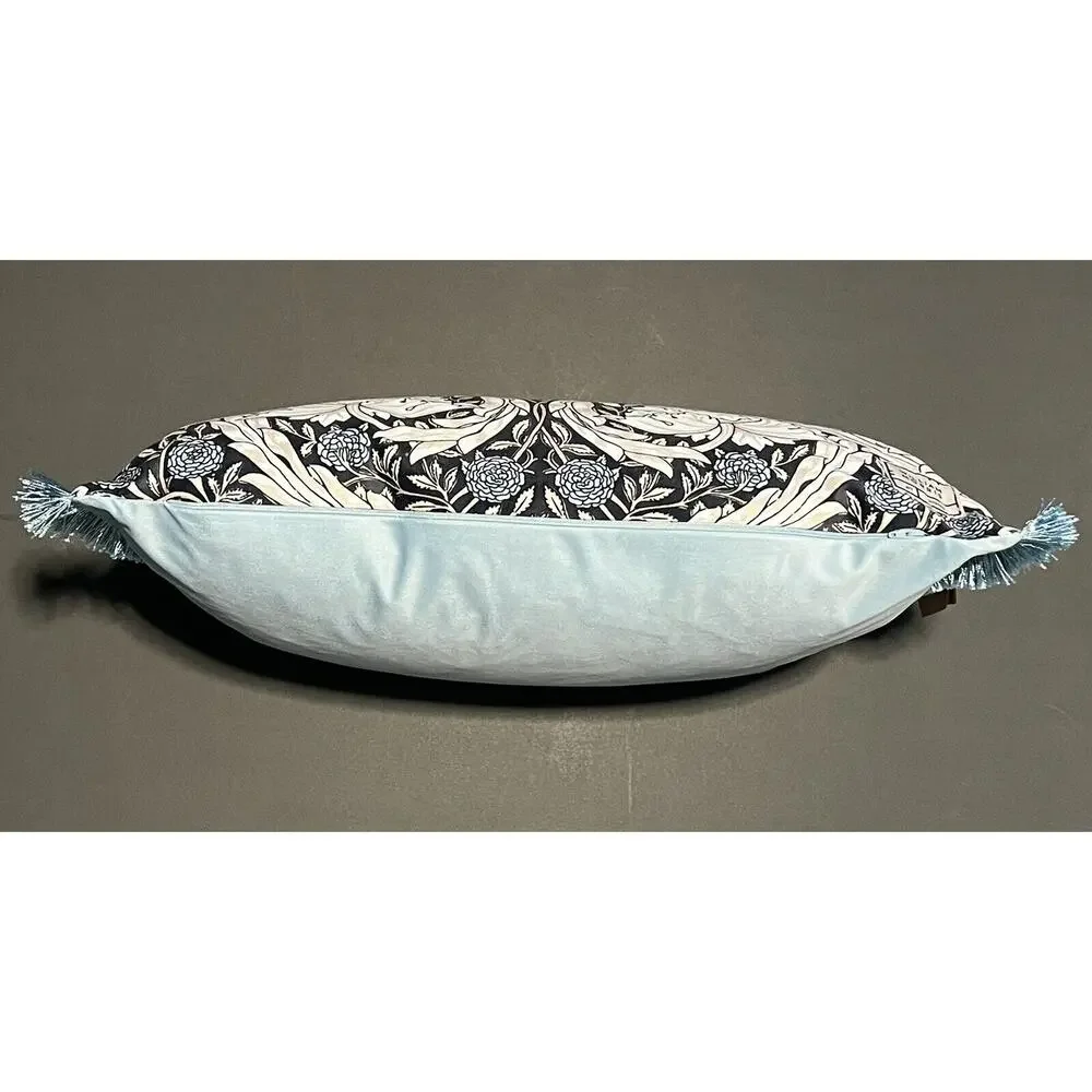 William Morris African Marigold Decorative Lumbar Pillow Velvet Finish 24X16”